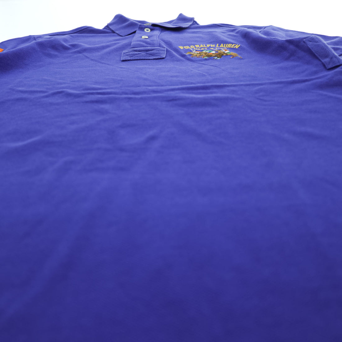 Polo Ralph Lauren ポロシャツ M CUSTOM FIT ブルー 刺繍 ポロプレイヤー