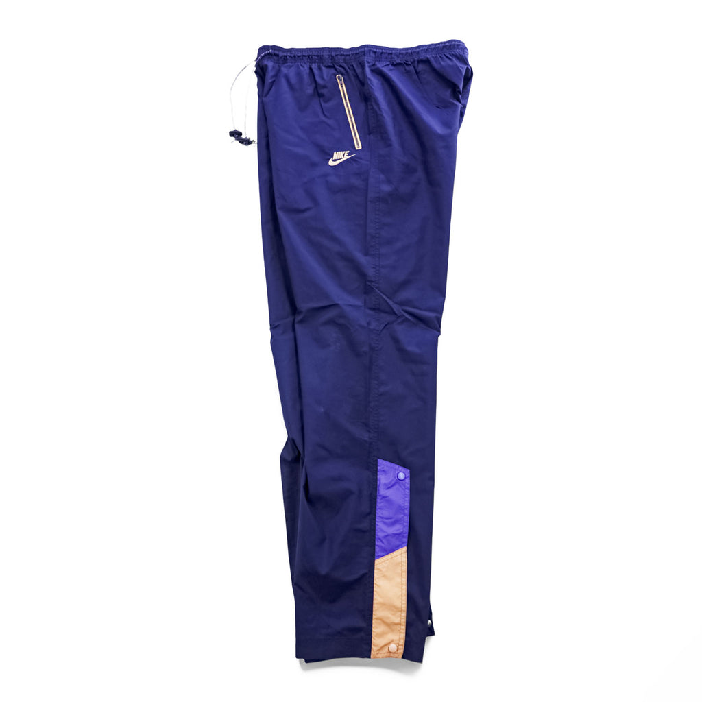 NIKE 90s Vintage Track Pants, Jersey, Size M, Navy, Silver Tag