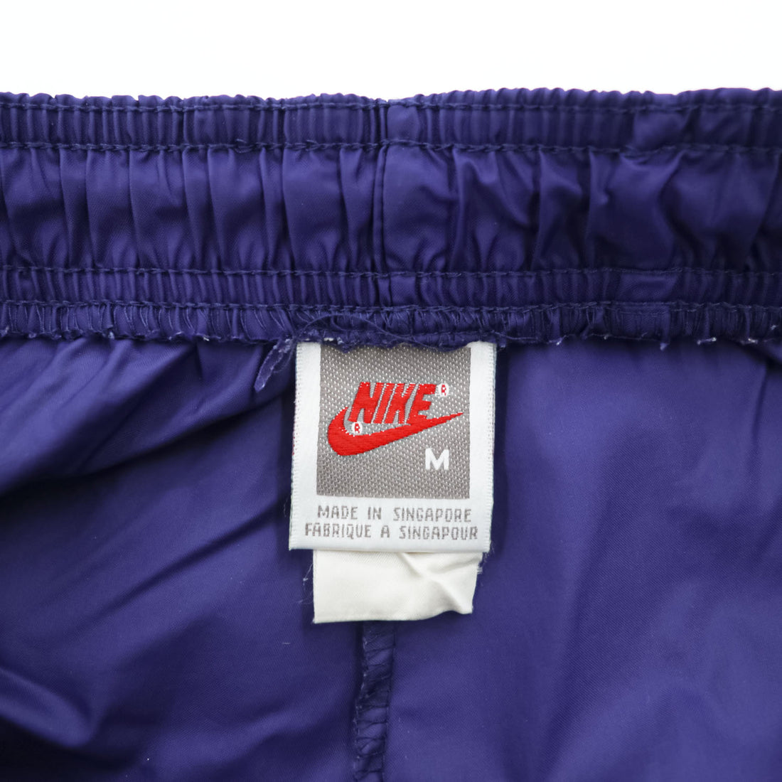 NIKE 90s Vintage Track Pants, Jersey, Size M, Navy, Silver Tag