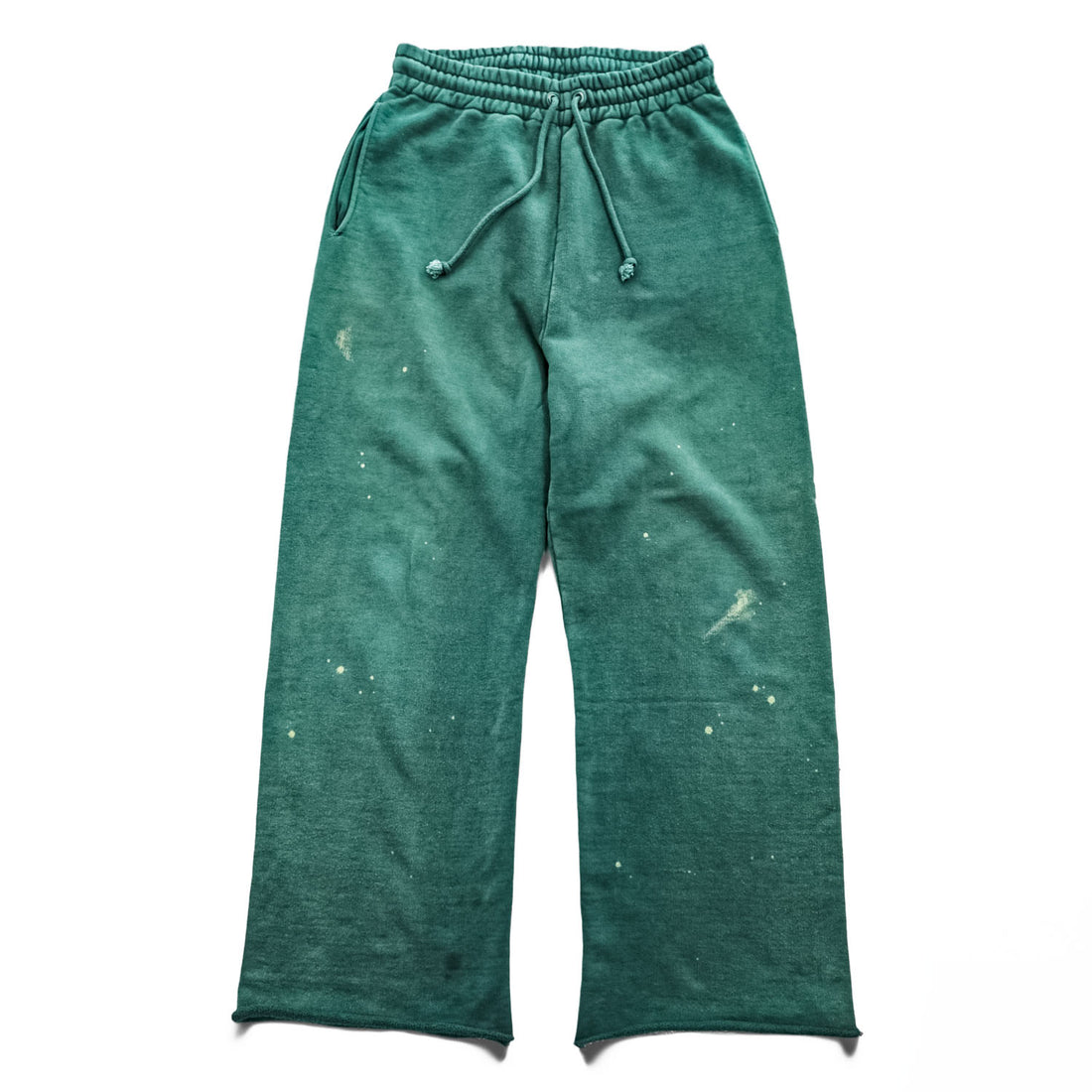 BOWWOW ヴィンテージ加工 スウェットパンツ DISTRESSED SWEAT PANTS AGED M グリーン カットオフ 日本製