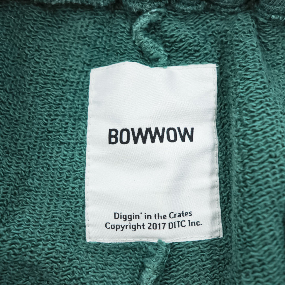 BOWWOW ヴィンテージ加工 スウェットパンツ DISTRESSED SWEAT PANTS AGED M グリーン カットオフ 日本製