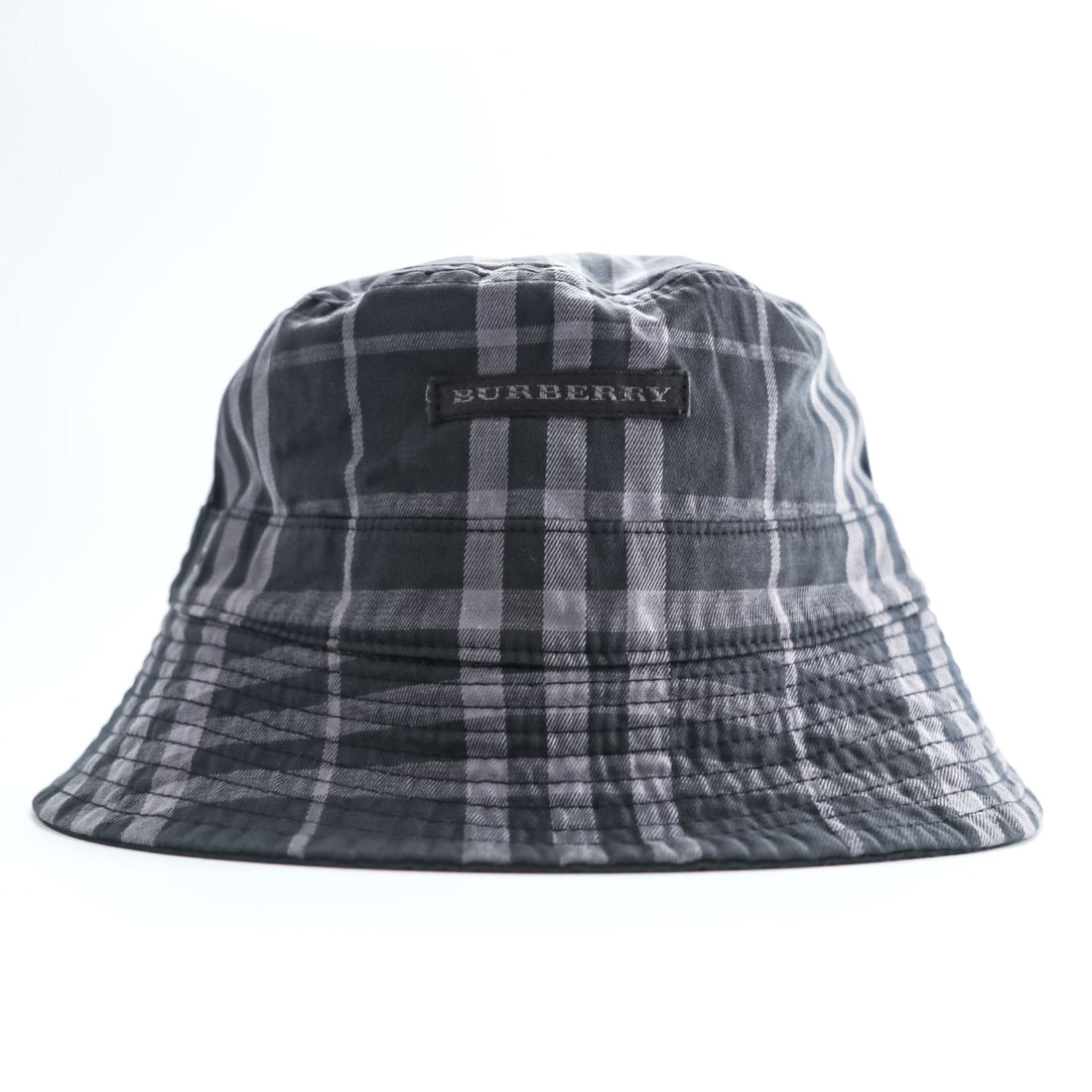 BURBERRY リバーシブル バケットハット ノバチェック ブラック グレー コットンツイル