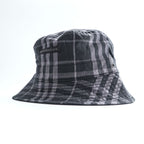 BURBERRY リバーシブル バケットハット ノバチェック ブラック グレー コットンツイル
