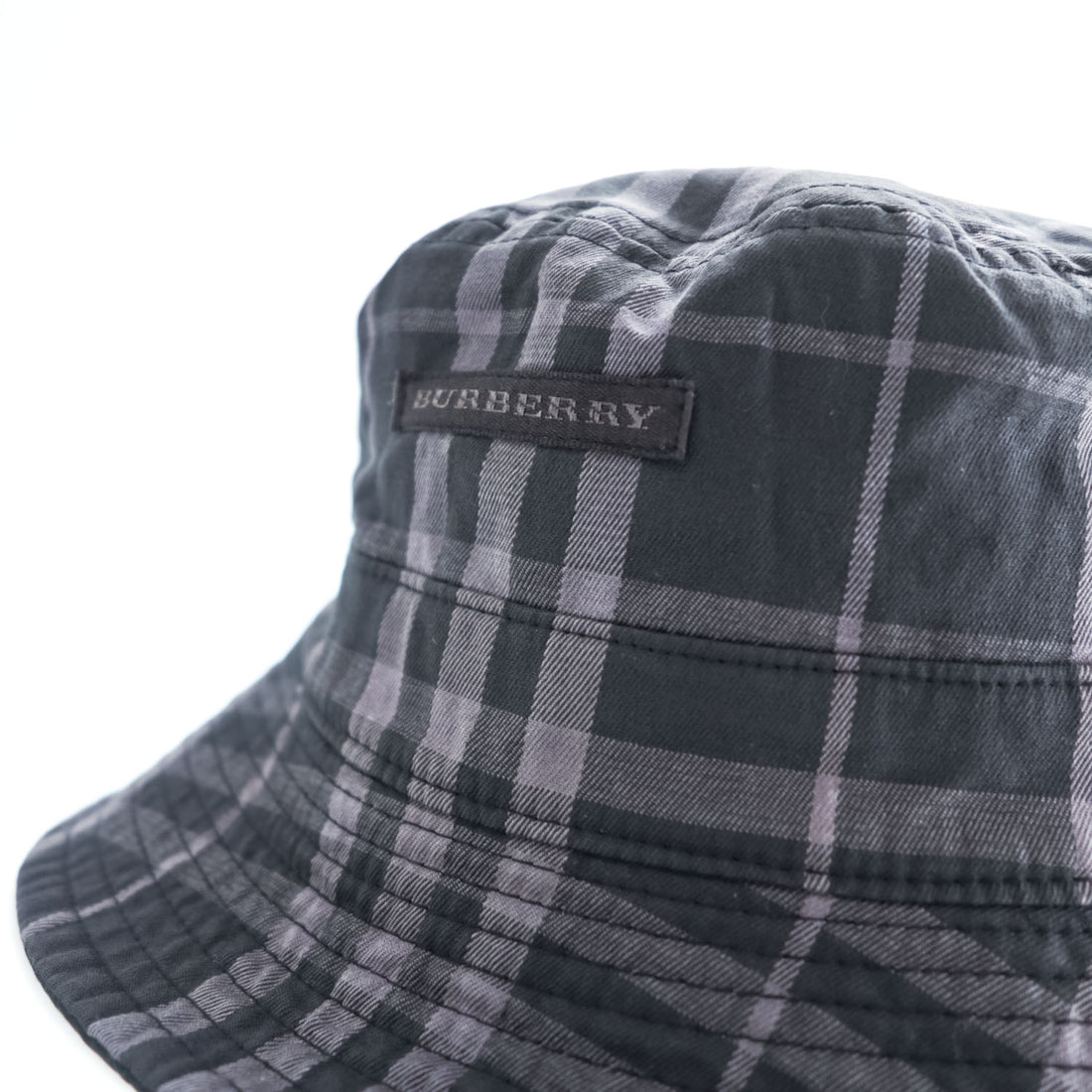 BURBERRY リバーシブル バケットハット ノバチェック ブラック グレー コットンツイル