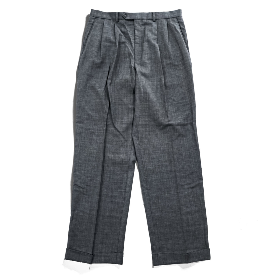 LAUREN RALPH LAUREN 90年代 ヴィンテージ スラックス パンツ L グレー ワイド 2タック プリーツ ダブルカフス