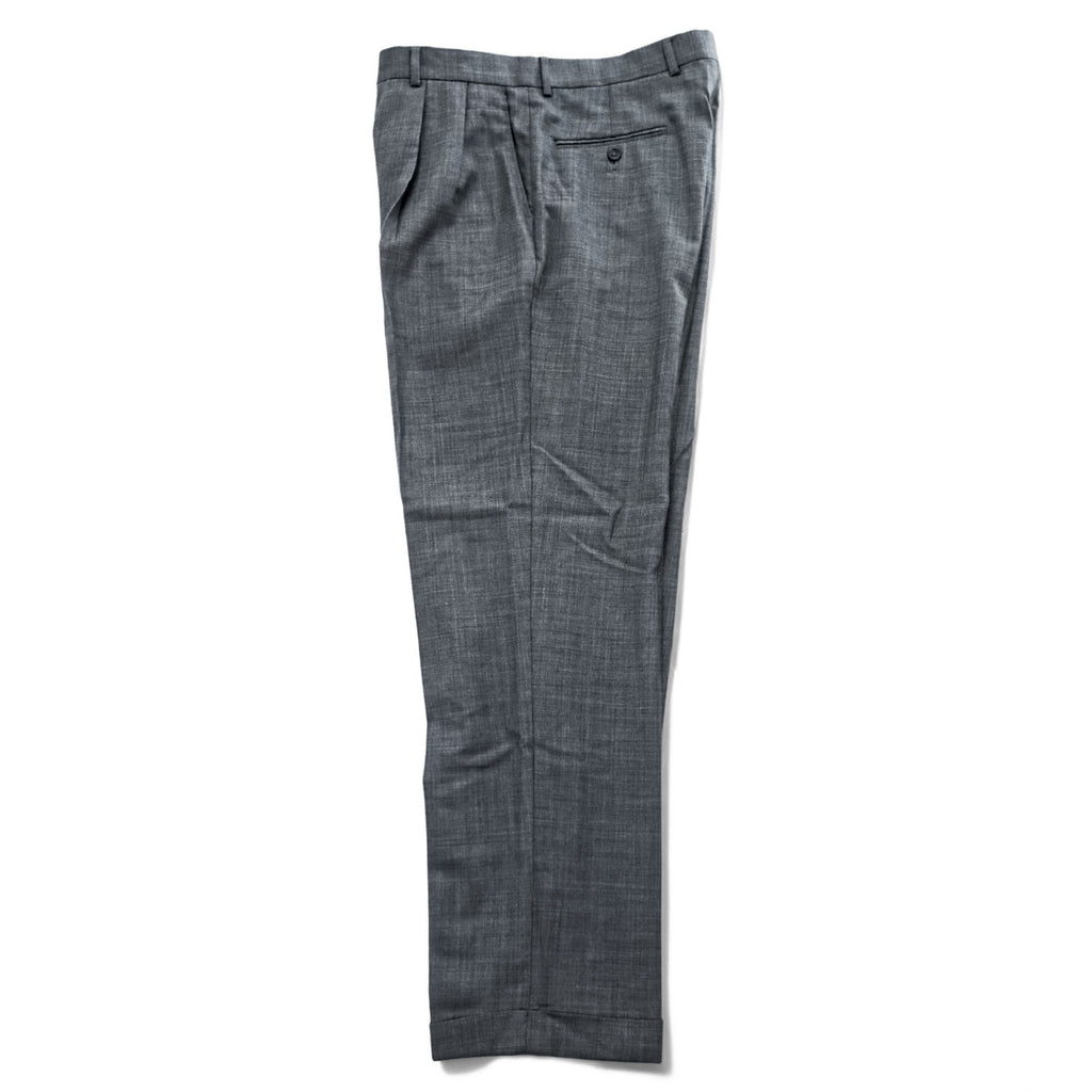 LAUREN RALPH LAUREN 90年代 ヴィンテージ スラックス パンツ L グレー ワイド 2タック プリーツ ダブルカフス