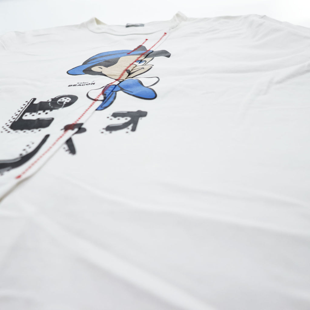 kolor BEACON 日本製 Disney ピノキオ 再構築グラフィック Tシャツ ホワイト 23SBM-T03232