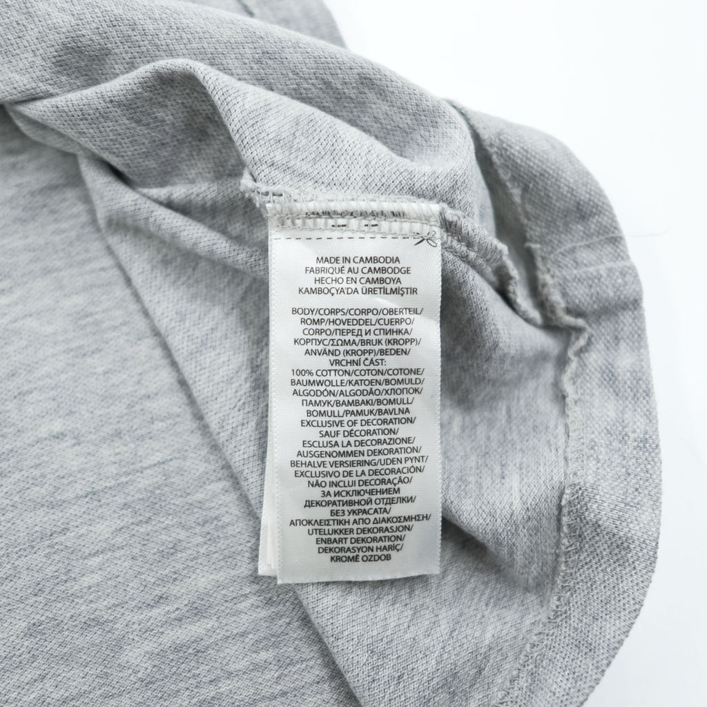 Polo Ralph Lauren リブライン 鹿の子 Tシャツ XL CUSTOM SLIM FIT グレー スモールポニー ロゴ 刺繍