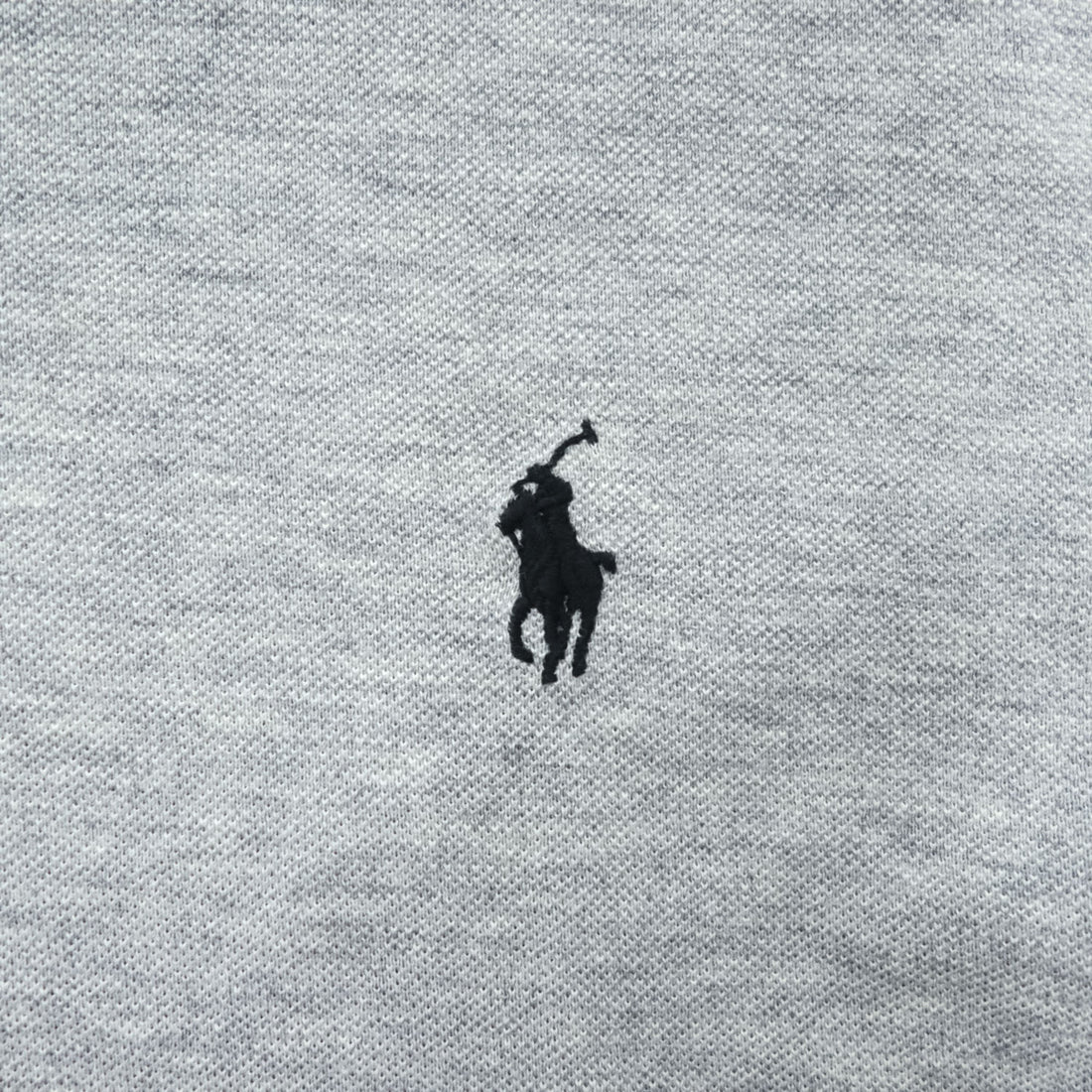 Polo Ralph Lauren リブライン 鹿の子 Tシャツ XL CUSTOM SLIM FIT グレー スモールポニー ロゴ 刺繍
