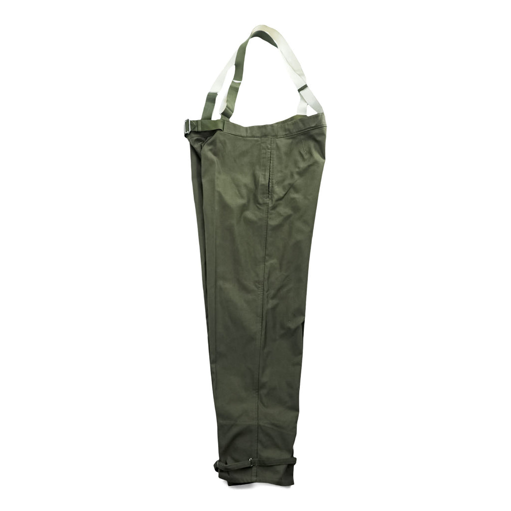 60年代 西ドイツ軍 ミリタリー ヴィンテージ サスペンダー オーバーパンツ カーゴ ワークパンツ カーキ グリーン ベルト付 LINDAU & CO.KG.