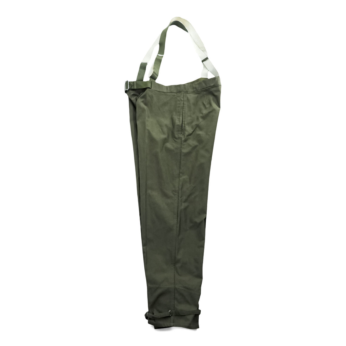 60年代 西ドイツ軍 ミリタリー ヴィンテージ サスペンダー オーバーパンツ カーゴ ワークパンツ カーキ グリーン ベルト付 LINDAU & CO.KG.