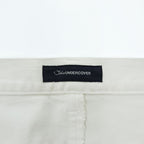 John UNDERCOVER 日本製 リメイク 再構築ストレッチデニムパンツ ジーンズ M ホワイト ダメージ加工 裾ジップ スリット JUV4505-2