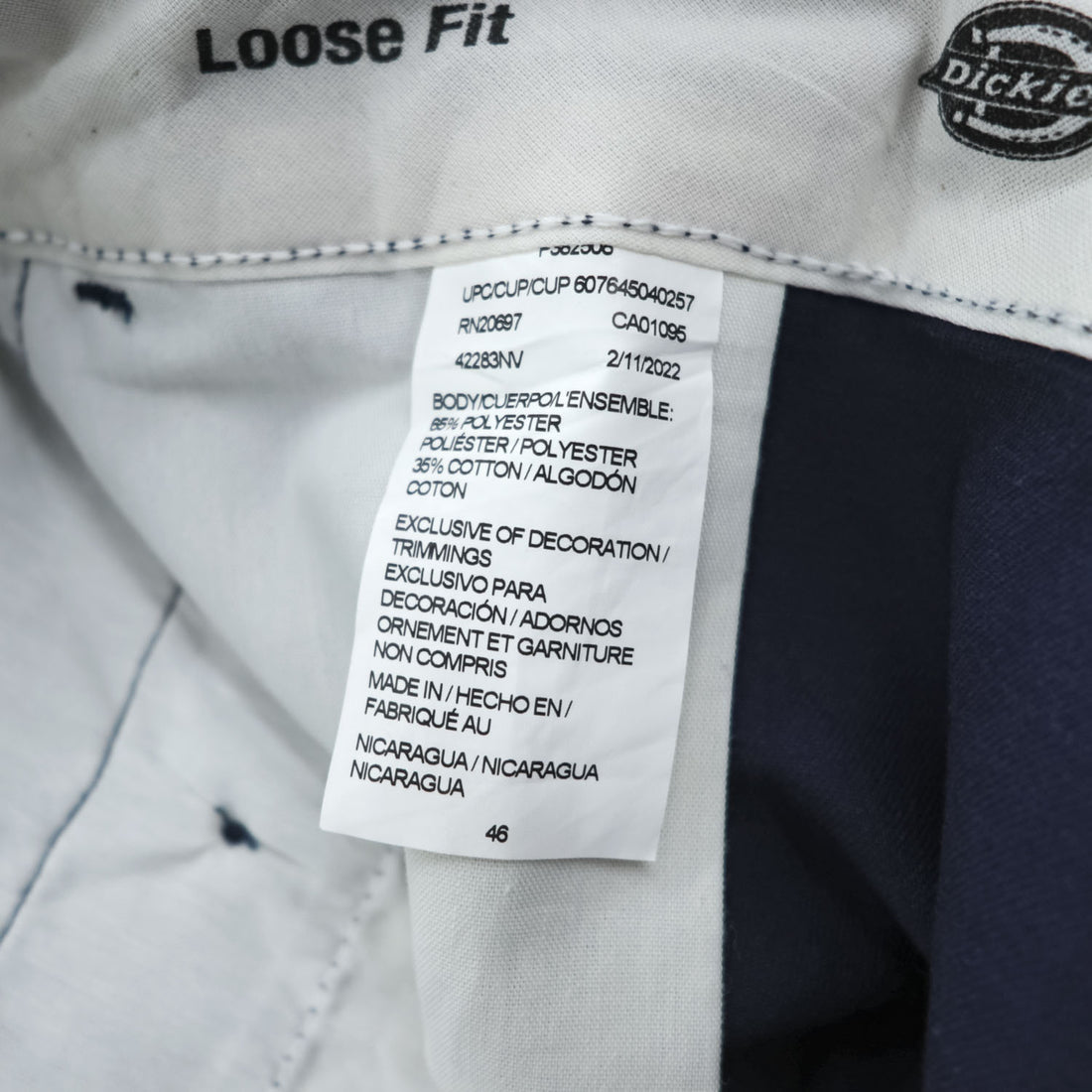 Dickies ワークショーツ ショートパンツ XL Loose Fit ハーフパンツ ネイビー ビッグサイズ 42283NV