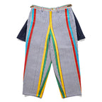 DOVER STREET MARKET GINZA限定 FACEWEL ( FACETASM × DIGAWEL ) 日本製 3WAY マルチカラー ストライプパンツ プリーツスカート付き COMME des GARÇONS