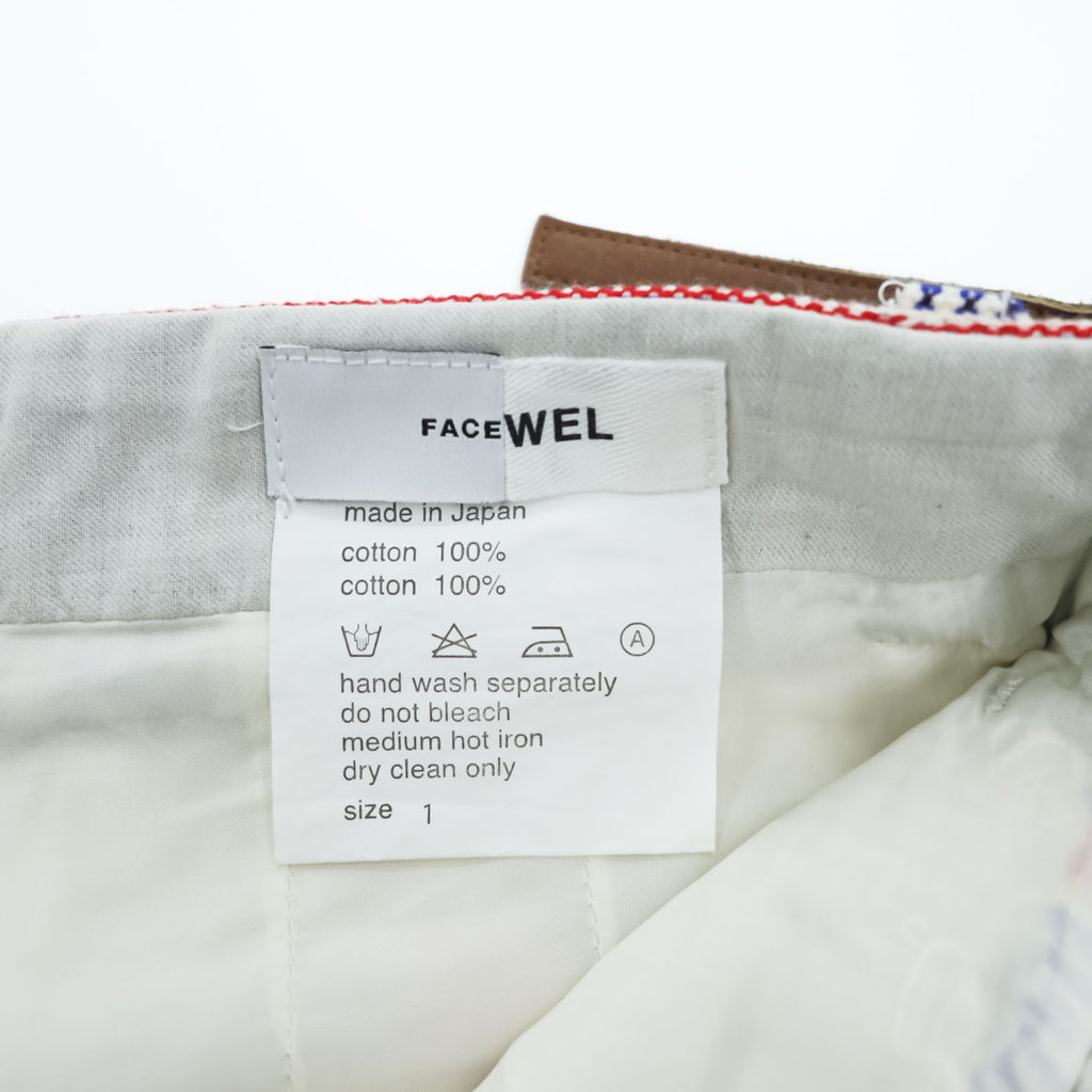 DOVER STREET MARKET GINZA限定 FACEWEL ( FACETASM × DIGAWEL ) 日本製 3WAY マルチカラー ストライプパンツ プリーツスカート付き COMME des GARÇONS