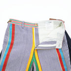 DOVER STREET MARKET GINZA限定 FACEWEL ( FACETASM × DIGAWEL ) 日本製 3WAY マルチカラー ストライプパンツ プリーツスカート付き COMME des GARÇONS