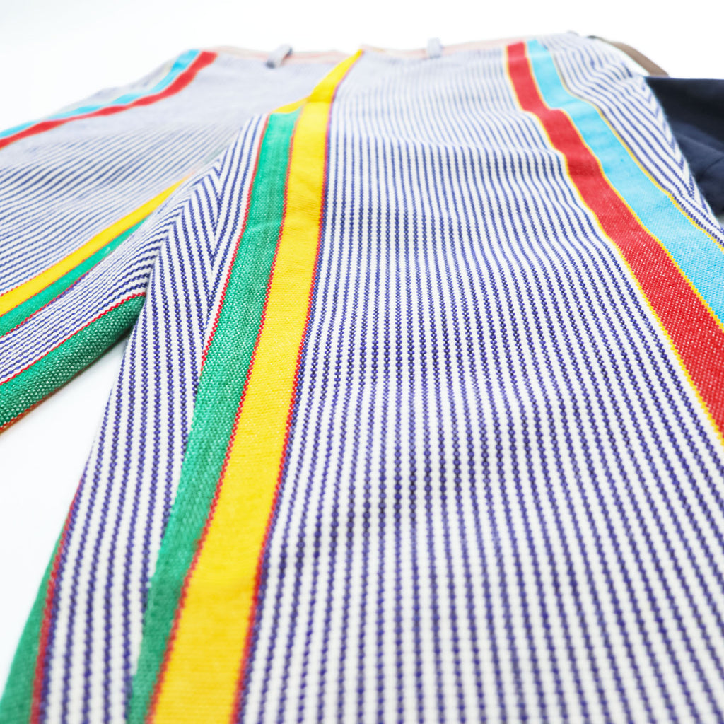 DOVER STREET MARKET GINZA限定 FACEWEL ( FACETASM × DIGAWEL ) 日本製 3WAY マルチカラー ストライプパンツ プリーツスカート付き COMME des GARÇONS