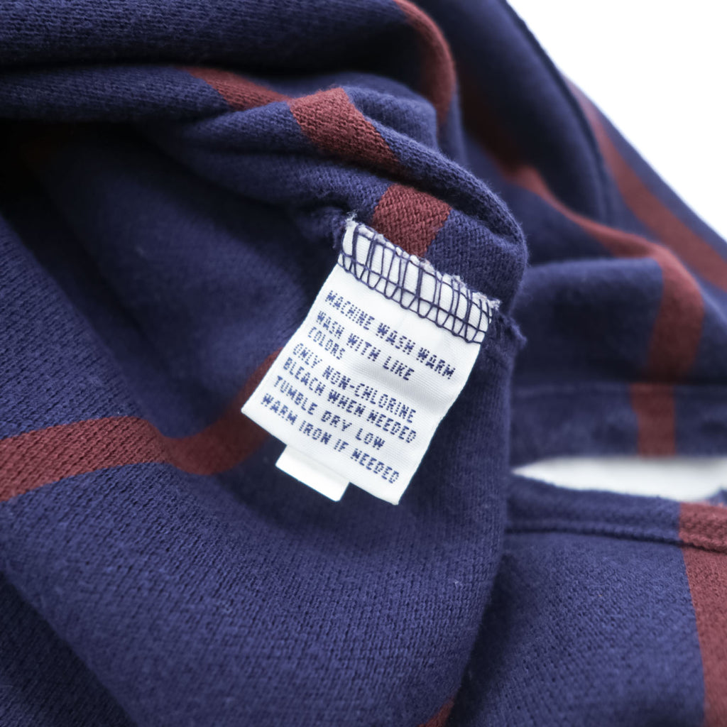 Polo Ralph Lauren 90年代 ヴィンテージ ポロシャツ XL ネイビー ボーダー スモールポニー ロゴ 刺繍 鹿の子