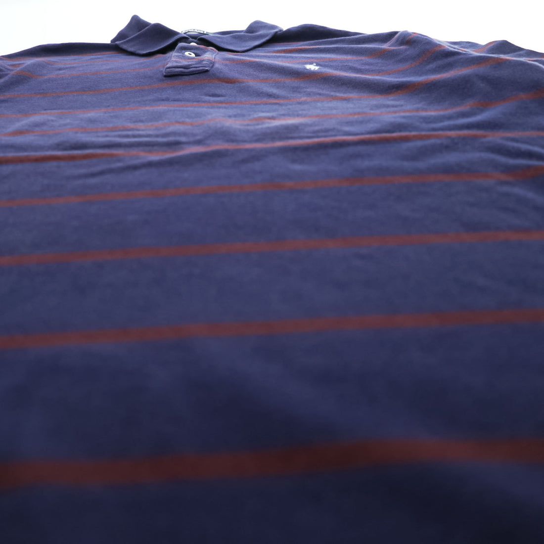 Polo Ralph Lauren 90年代 ヴィンテージ ポロシャツ XL ネイビー ボーダー スモールポニー ロゴ 刺繍 鹿の子