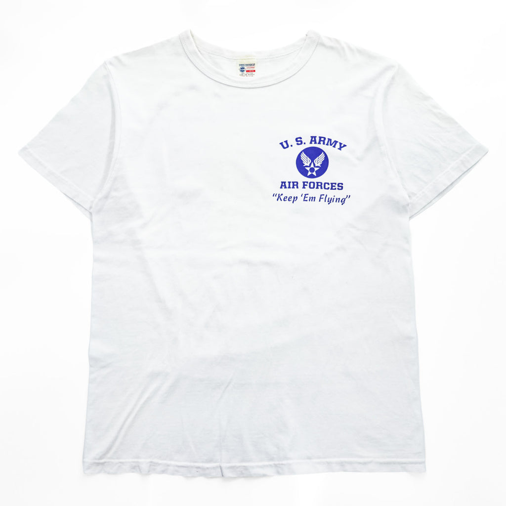 BUZZ RICKSON'S USA製 Tシャツ L ホワイト バックプリント U.S.ARMY AIR FORCES ピンナップガール