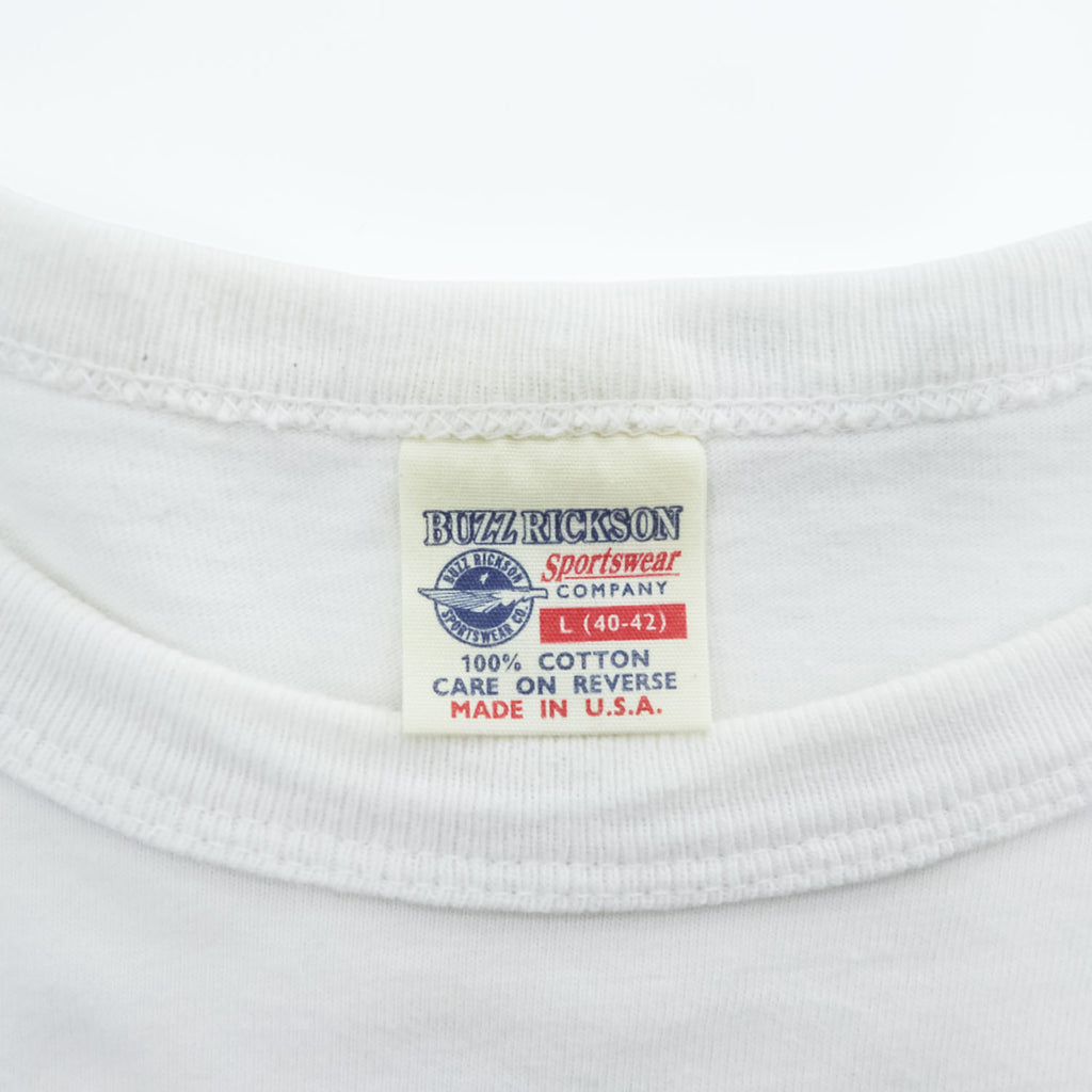 BUZZ RICKSON'S USA製 Tシャツ L ホワイト バックプリント U.S.ARMY AIR FORCES ピンナップガール