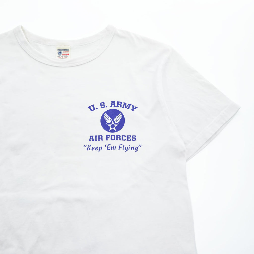 BUZZ RICKSON'S USA製 Tシャツ L ホワイト バックプリント U.S.ARMY AIR FORCES ピンナップガール