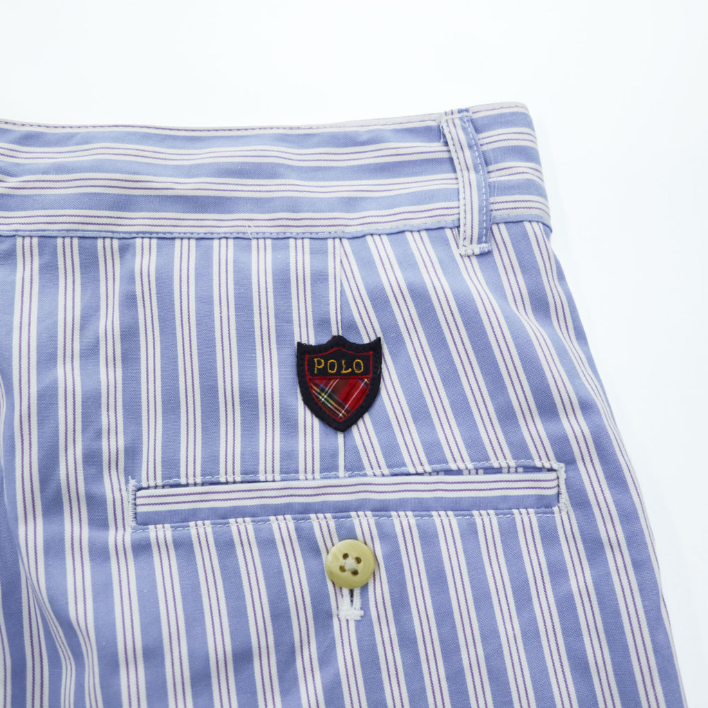 Polo Ralph Lauren 90年代 ヴィンテージ スラックス パンツ L ブルー ストライプ THE CLASSIC GOLF PANT