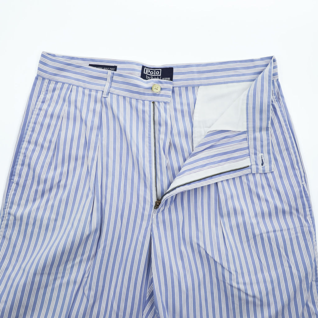 Polo Ralph Lauren 90年代 ヴィンテージ スラックス パンツ L ブルー ストライプ THE CLASSIC GOLF PANT