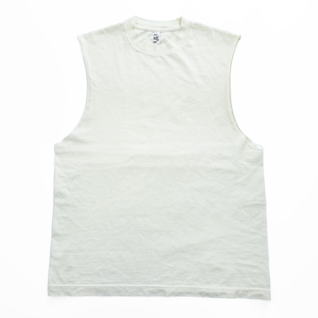 Los Angeles Apparel 米国製 6.5オンス ノースリーブ カットオフTシャツ タンクトップ ホワイト USA製