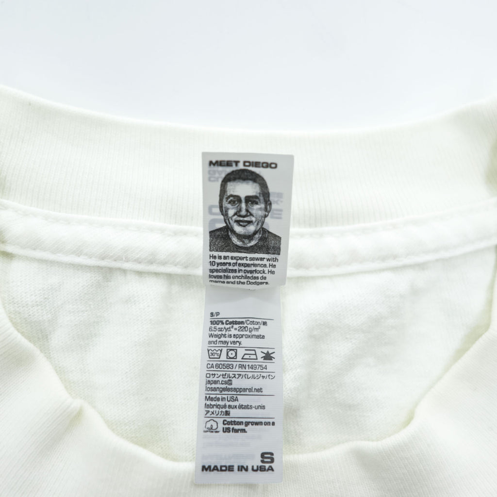 Los Angeles Apparel 米国製 6.5オンス ノースリーブ カットオフTシャツ タンクトップ ホワイト USA製