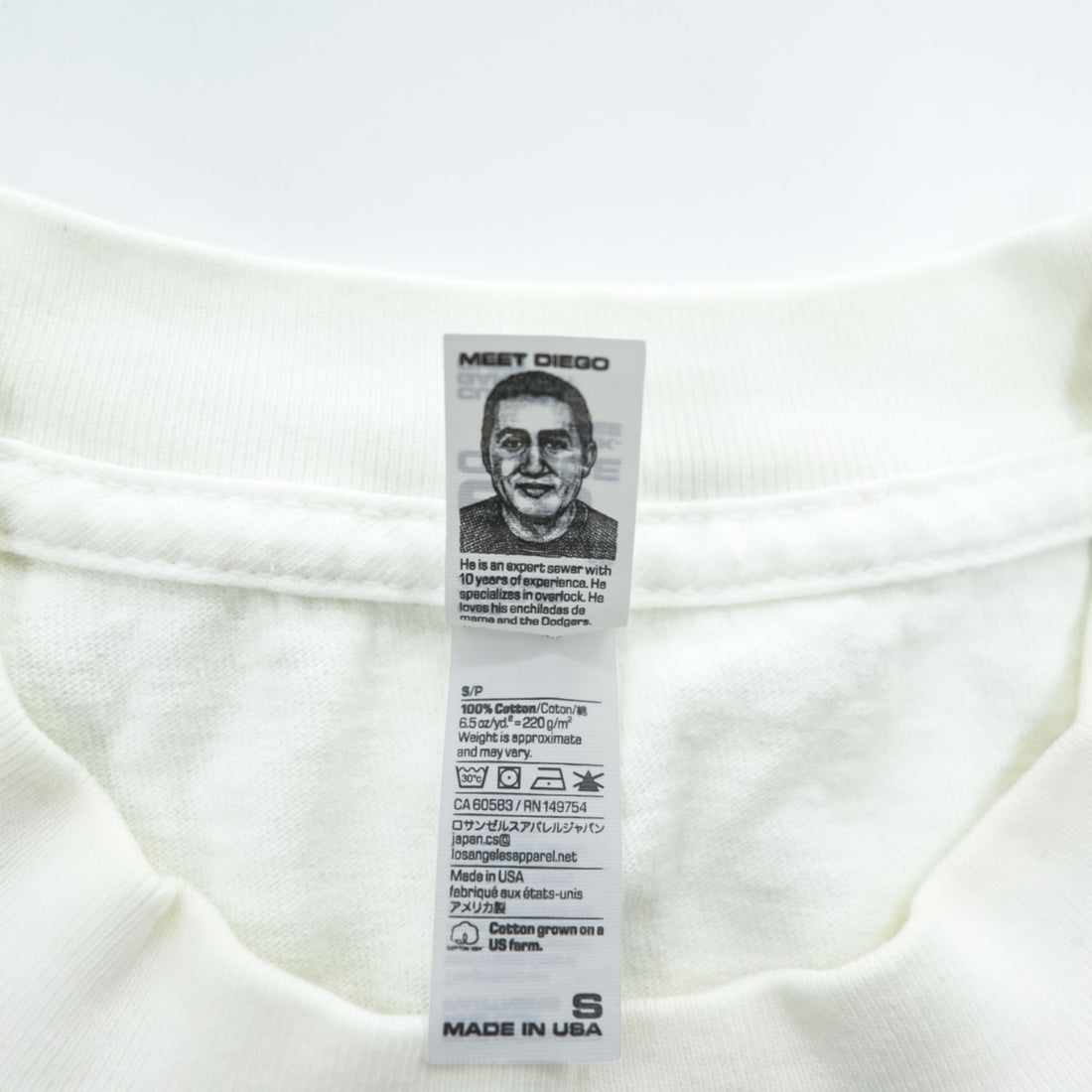 Los Angeles Apparel 米国製 6.5オンス ノースリーブ カットオフTシャツ タンクトップ ホワイト USA製