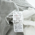 FACETASM アシンメトリー BIG&SLIM ヒッコリーデニムパンツ ジーンズ 2 ホワイト ワイド ストライプ ZUK-5030-03 日本製