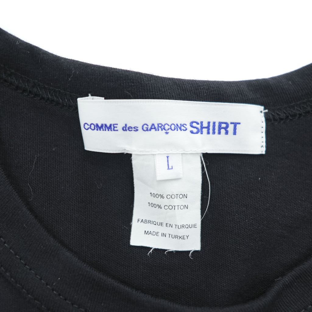 COMME des GARCONS SHIRT ワンポイントロゴ Tシャツ L ブラック S28119 トルコ製