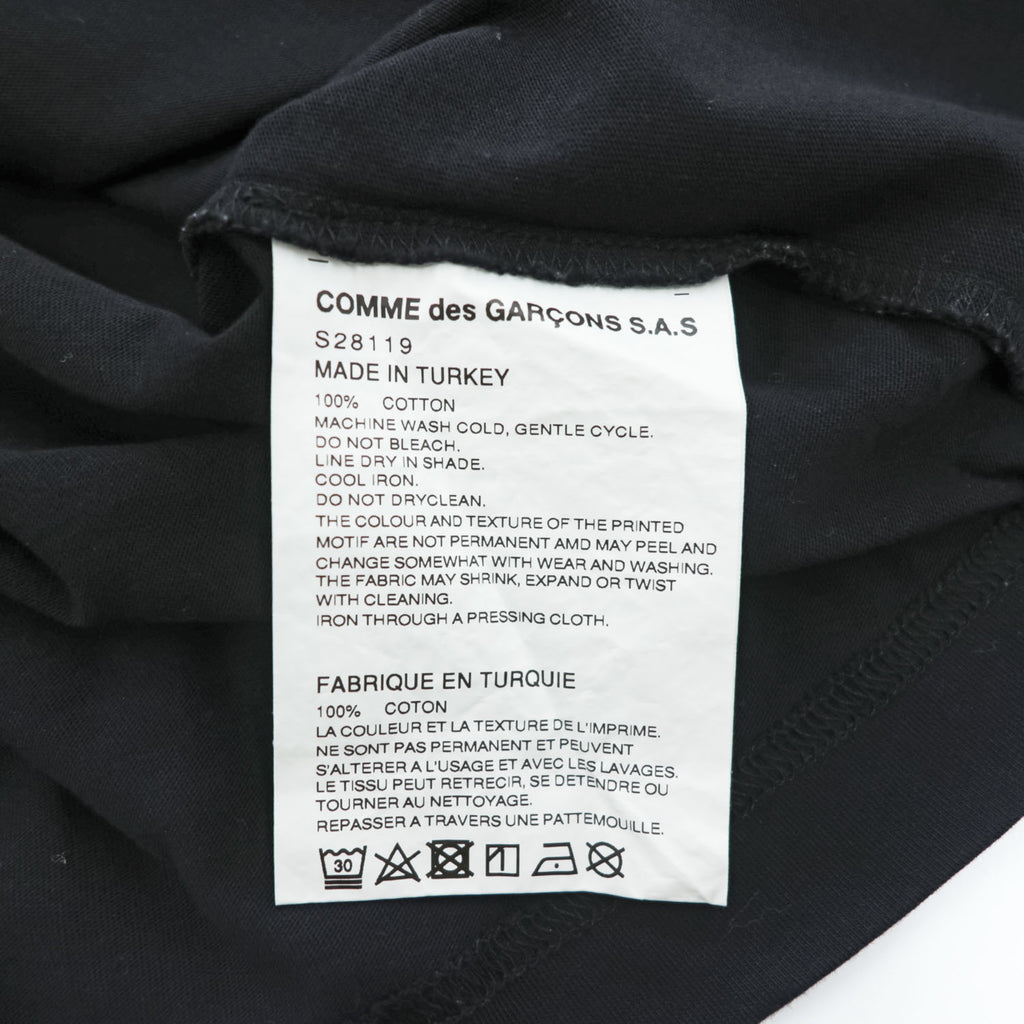 COMME des GARCONS SHIRT ワンポイントロゴ Tシャツ L ブラック S28119 トルコ製