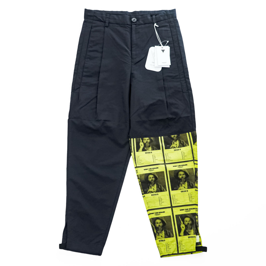 yoshiokubo GROUNDFLOOR × nowartt 日本製 ナイロン タック プリーツ スラックス パンツ ダークネイビー 切替 WORST CASE SCENARIO YKS19416 未使用品