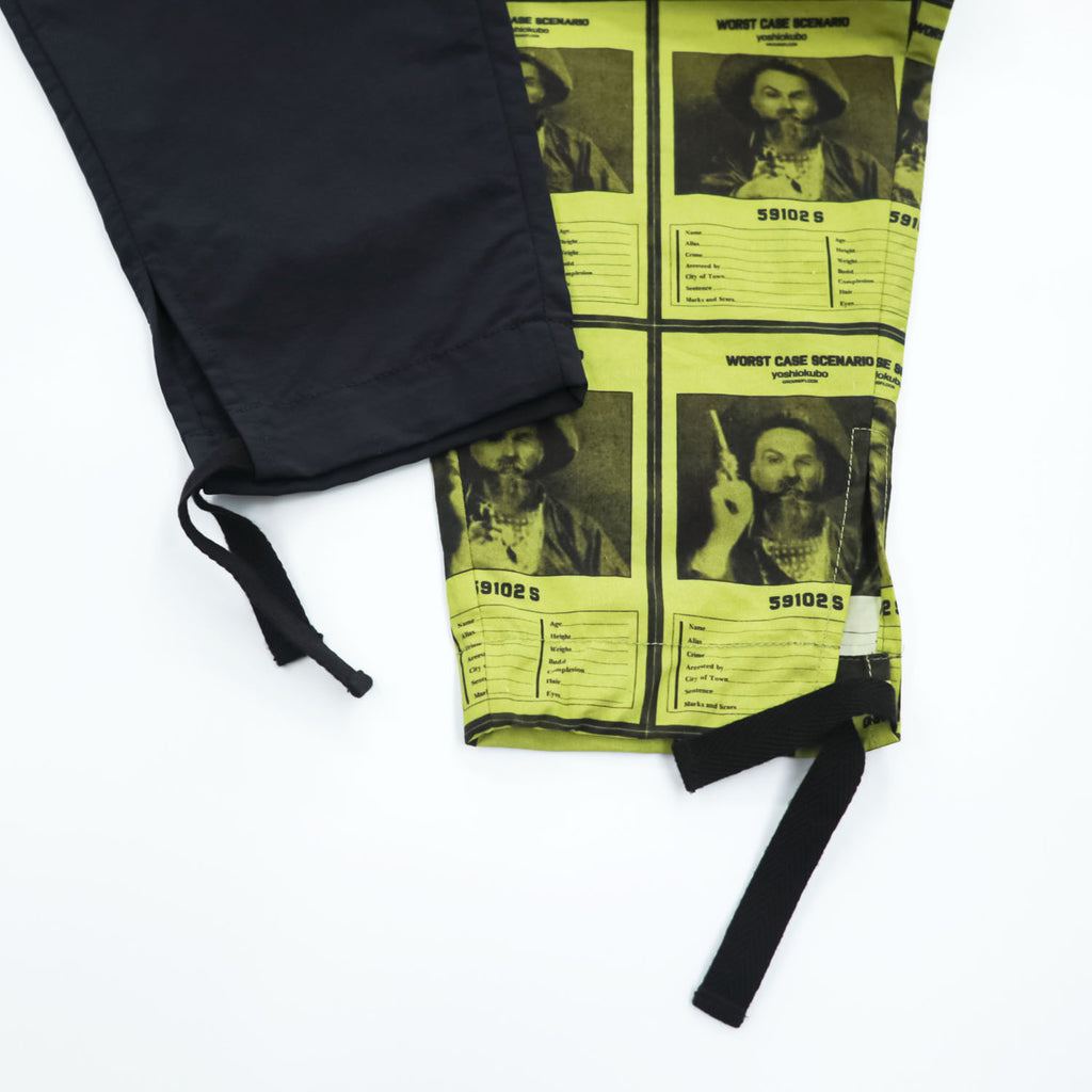 yoshiokubo GROUNDFLOOR × nowartt 日本製 ナイロン タック プリーツ スラックス パンツ ダークネイビー 切替 WORST CASE SCENARIO YKS19416 未使用品