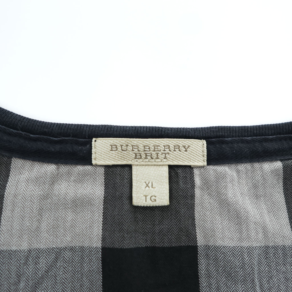 BURBERRY BRIT ポケット Tシャツ XL ブラック ワンポイントロゴ トルコ製