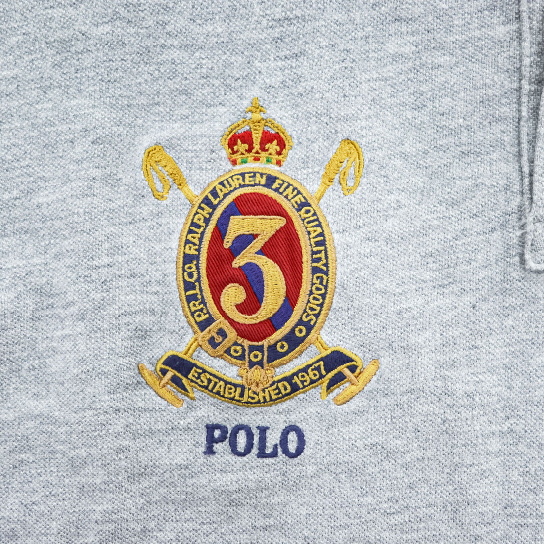 Polo Ralph Lauren ポロシャツ L CUSTOM FIT グレー スモールポニー ロゴ 刺繍 エンブレム 鹿の子