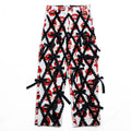 KIDILL × Trevor Brown リボンパンツ Ribbon Pants スラックス ホワイト 総柄 リップ KL598-FM 日本製
