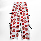 KIDILL × Trevor Brown リボンパンツ Ribbon Pants スラックス ホワイト 総柄 リップ KL598-FM 日本製