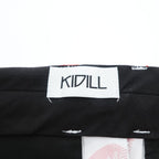 KIDILL × Trevor Brown リボンパンツ Ribbon Pants スラックス ホワイト 総柄 リップ KL598-FM 日本製