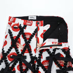 KIDILL × Trevor Brown リボンパンツ Ribbon Pants スラックス ホワイト 総柄 リップ KL598-FM 日本製