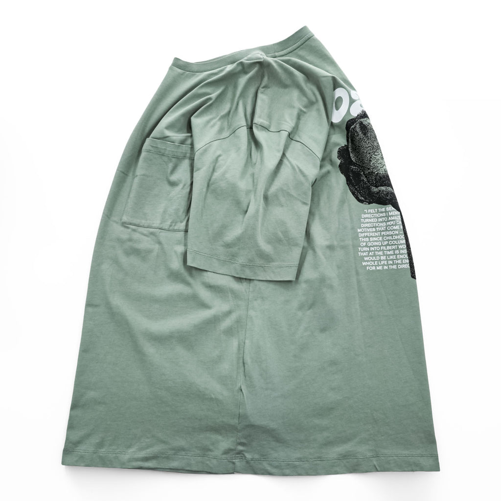 OAMC バックプリント ポケット Tシャツ M グリーン OAMS708867 OS247908A ポルトガル製
