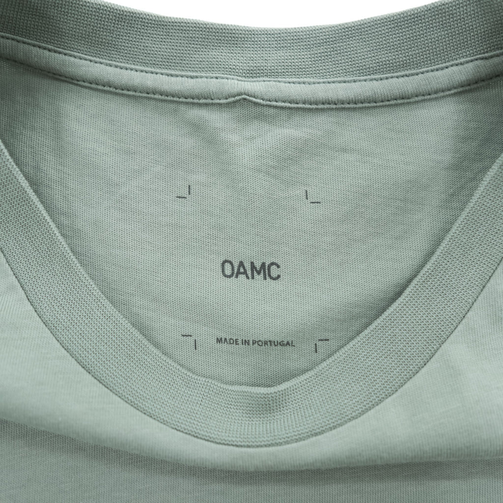 OAMC バックプリント ポケット Tシャツ M グリーン OAMS708867 OS247908A ポルトガル製
