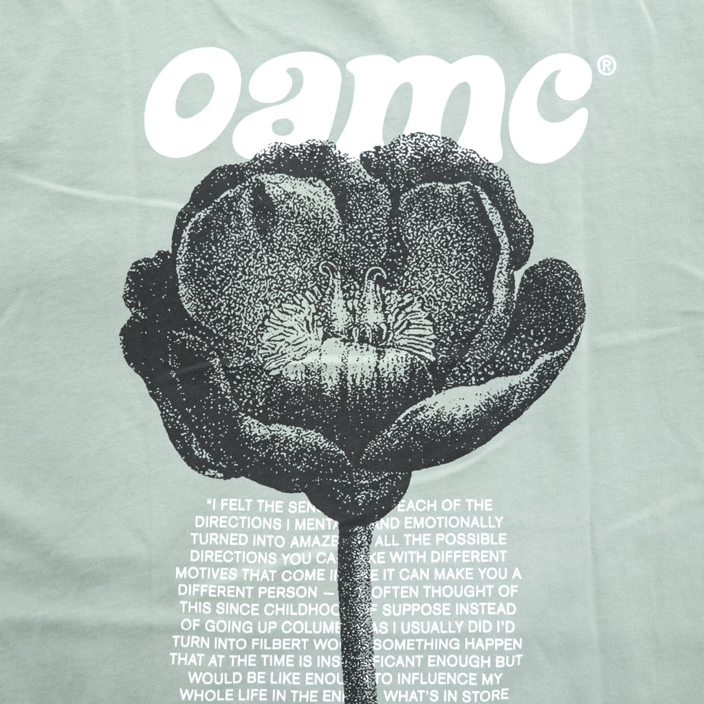 OAMC バックプリント ポケット Tシャツ M グリーン OAMS708867 OS247908A ポルトガル製