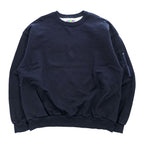 is-ness 日本製 クルーネック スウェット CREW NECK SWEAT-SHIRT トレーナー M ダークネイビー ジップポケット1007SSCS01