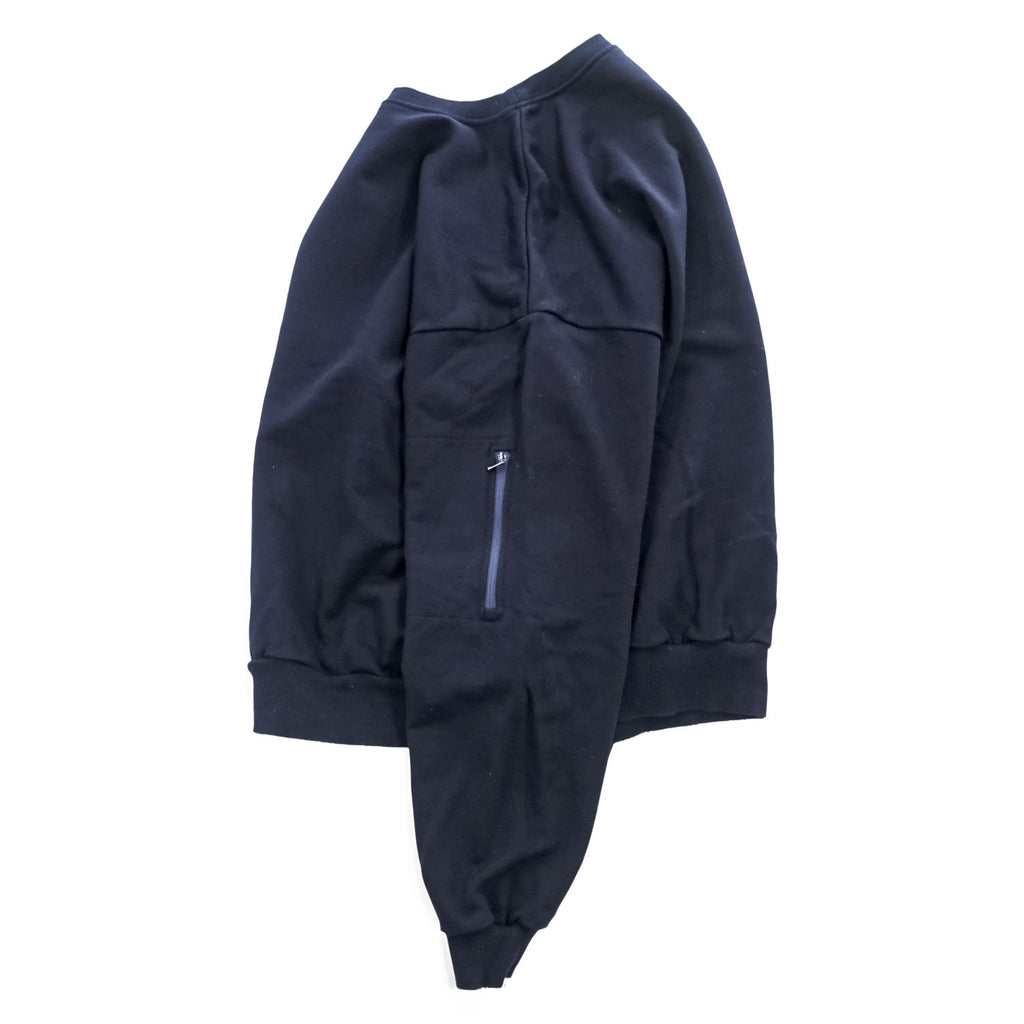 is-ness 日本製 クルーネック スウェット CREW NECK SWEAT-SHIRT トレーナー M ダークネイビー ジップポケット1007SSCS01
