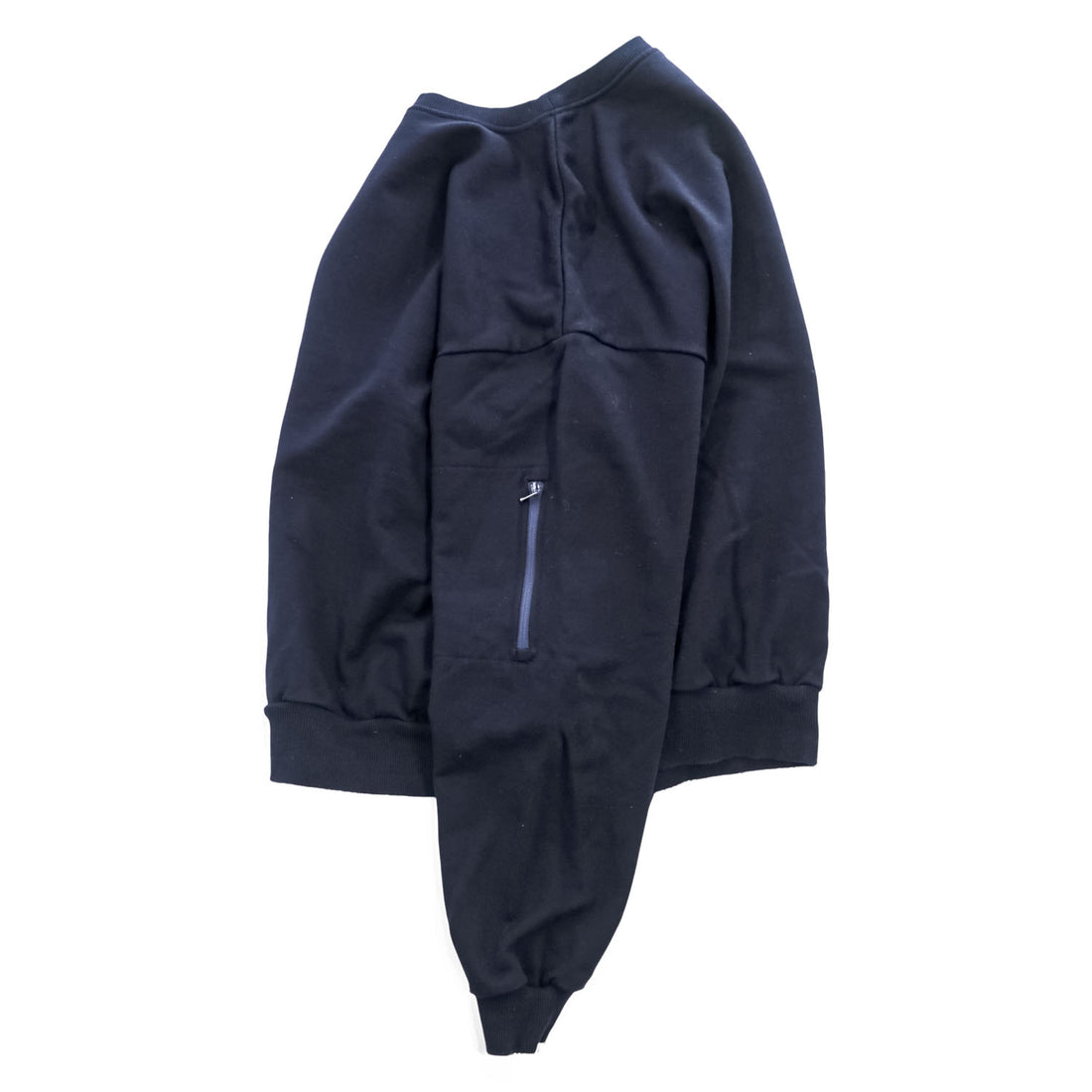 is-ness 日本製 クルーネック スウェット CREW NECK SWEAT-SHIRT トレーナー M ダークネイビー ジップポケット1007SSCS01