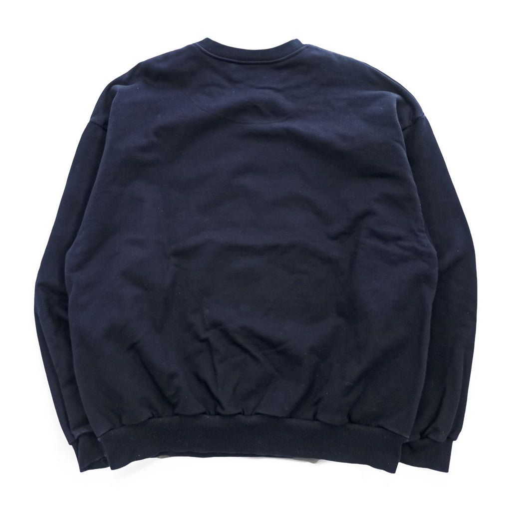 is-ness 日本製 クルーネック スウェット CREW NECK SWEAT-SHIRT トレーナー M ダークネイビー ジップポケット1007SSCS01