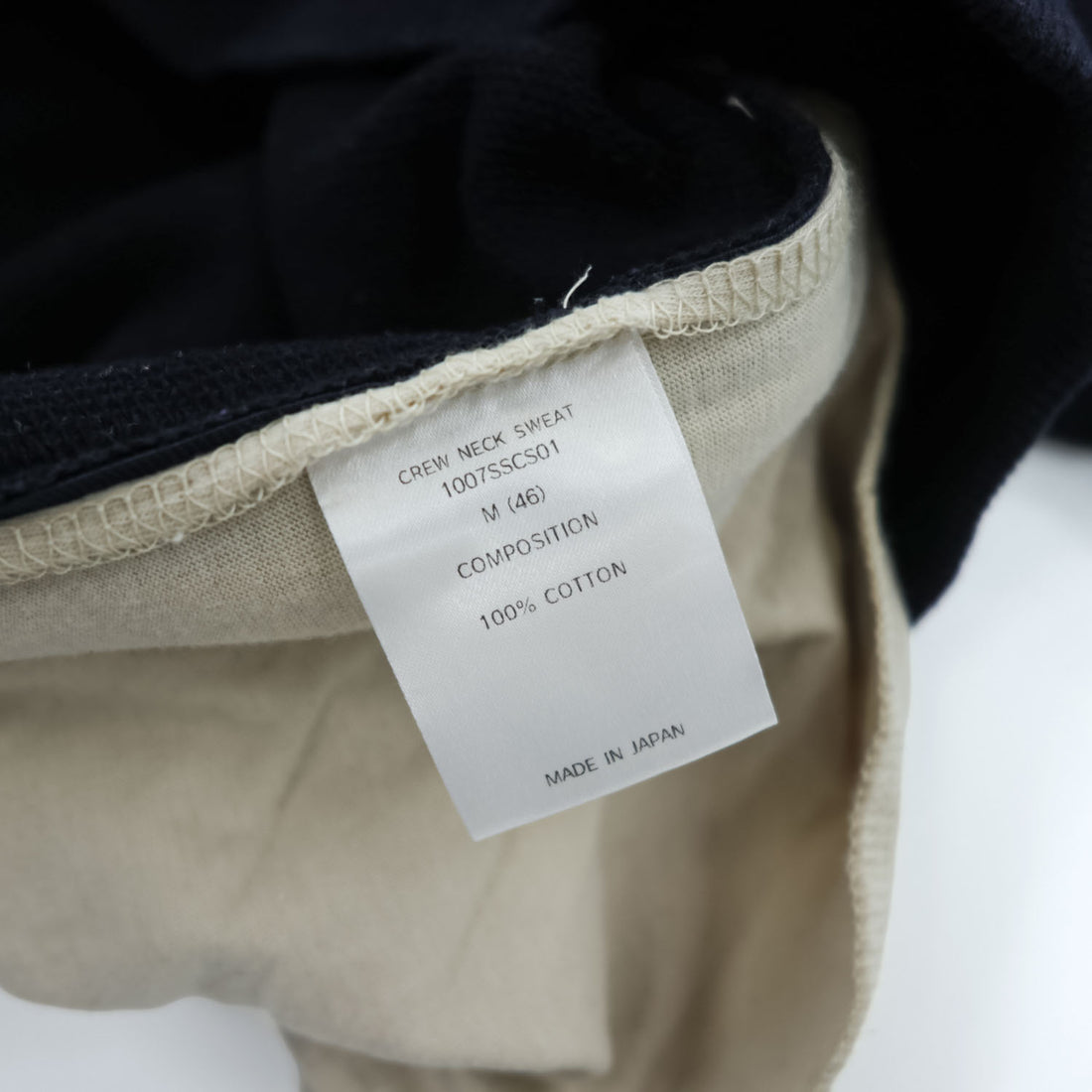 is-ness 日本製 クルーネック スウェット CREW NECK SWEAT-SHIRT トレーナー M ダークネイビー ジップポケット1007SSCS01